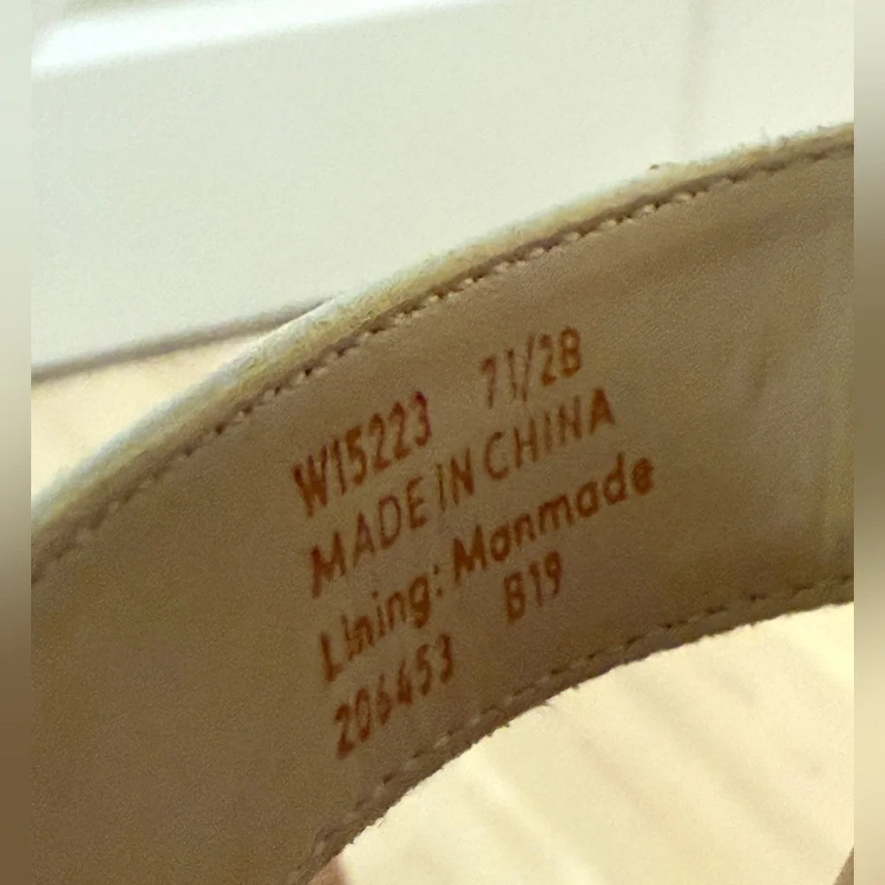 Cole Haan Annabelle Grand 360 Tan, Black & White Wedge Sandals Shoe; Size 7 1/2B - Picture 3 of 13